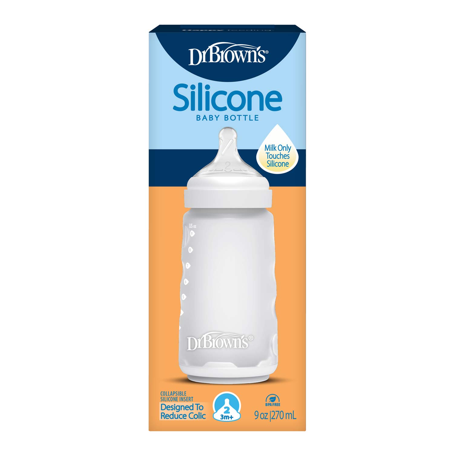 dr-brown-s-biberon-in-silicone-anti-colica-con-inserto image 3