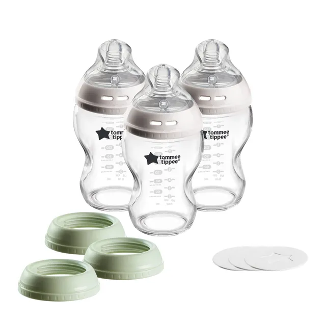 tommee-tippee-natural-start-set-vetro-3-in-1-biberon-tazza-barattolo image 1