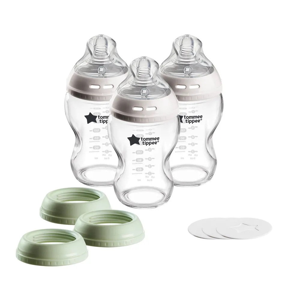 tommee-tippee-natural-start-set-vetro-3-in-1-biberon-tazza-barattolo image 1