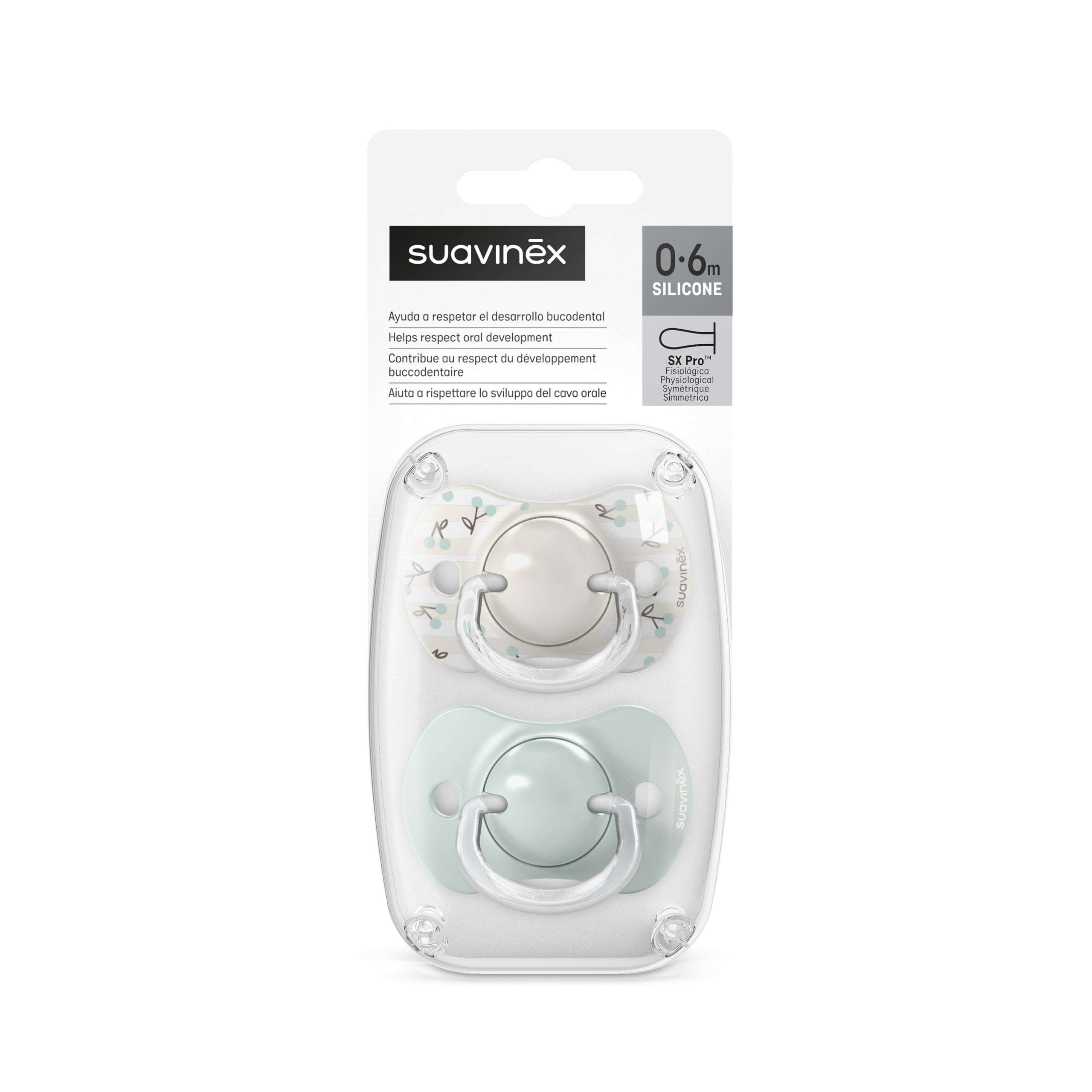 suavinex-sx-pro-ciuccio-silicone-simmetrico-0-6-mesi-birdies-verde-x2 image 5