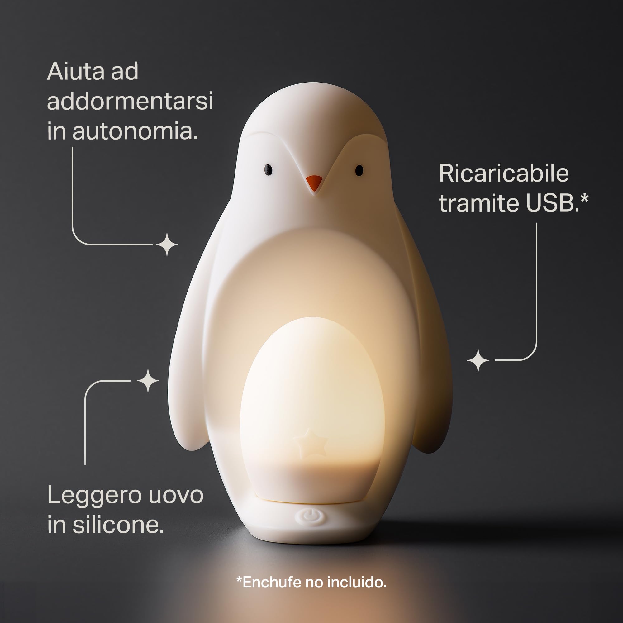 tommee-tippee-luce-da-notte-portatile-pinguino-2-in-1-usb image 5