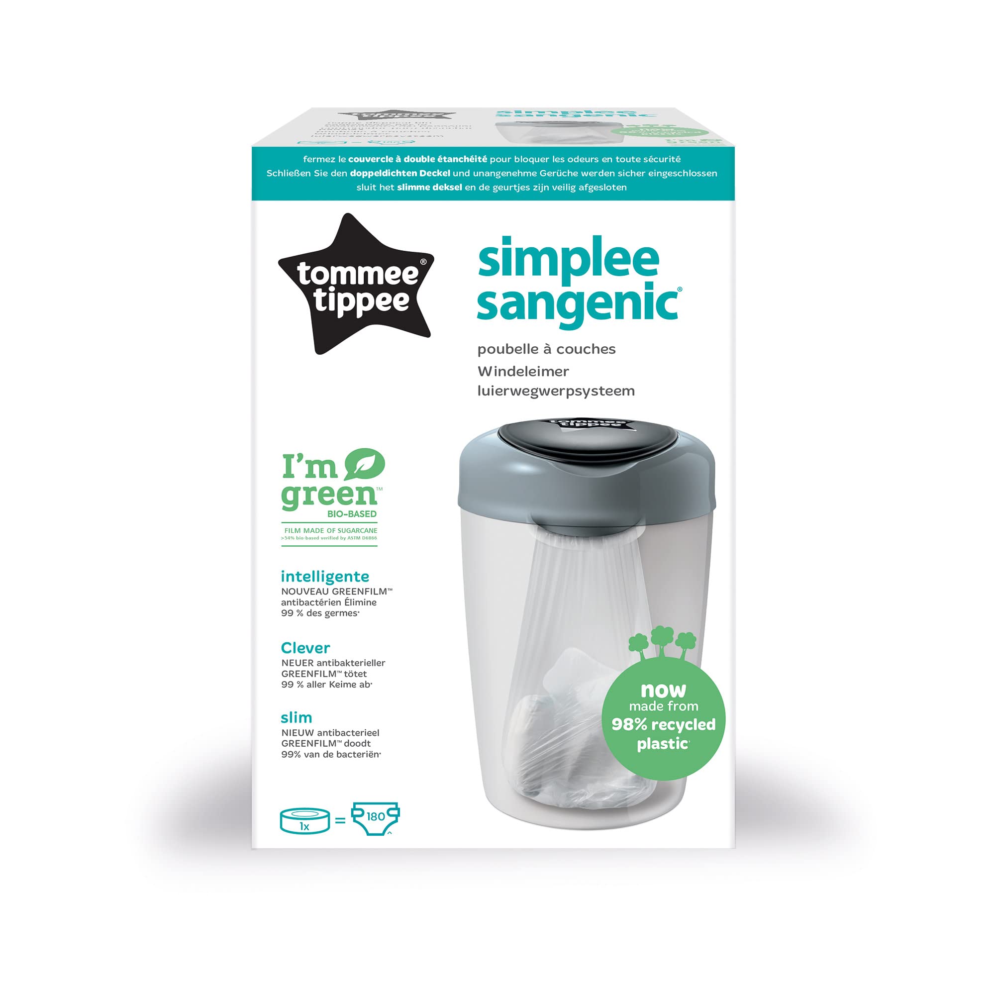 tommee-tippee-simplee-sangenic-mangiapannolini-con-1-ricarica image 2
