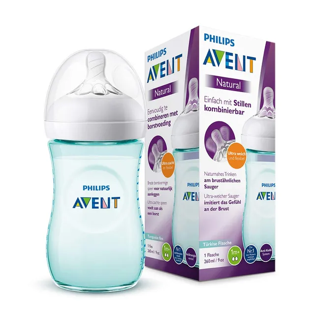 philips-avent-natural-biberon-anti-colica-260ml-turchese-scf033-15 image 1