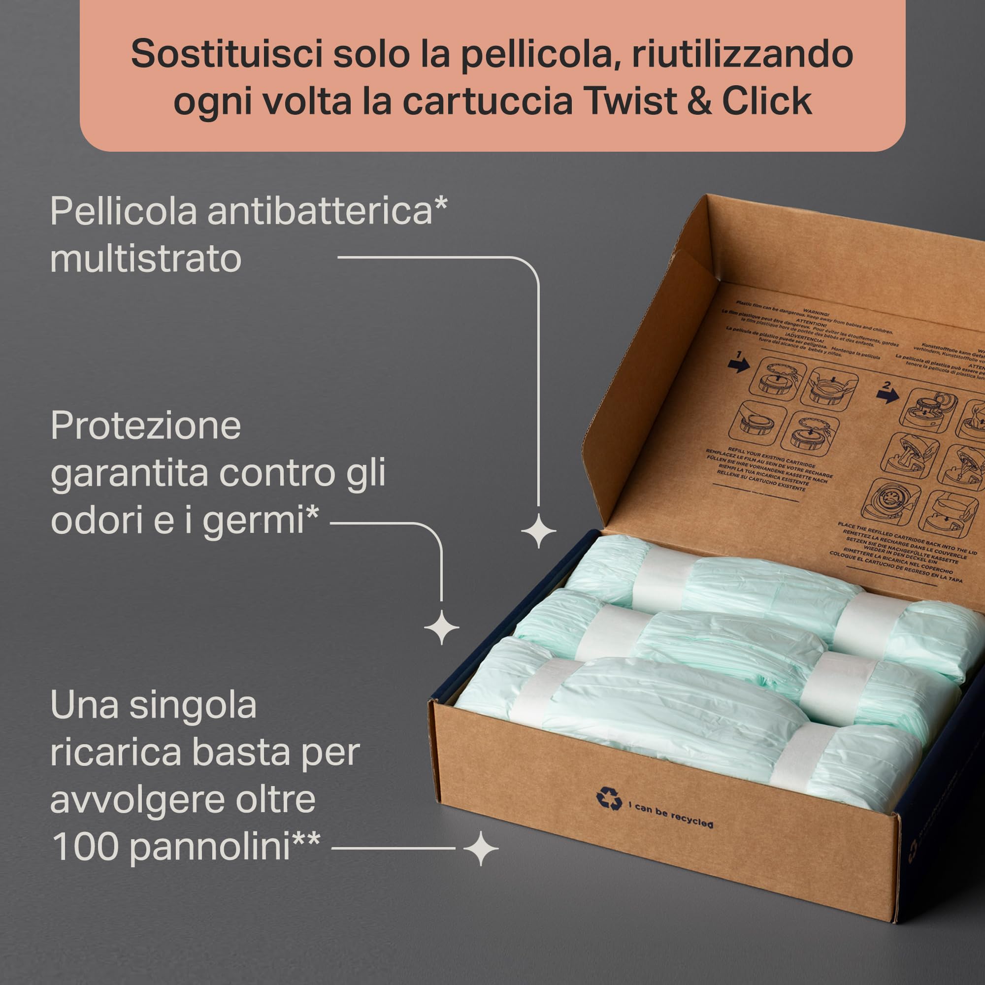 tommee-tippee-twist-click-ricariche-mangi-pannolini-3x10-5m image 4