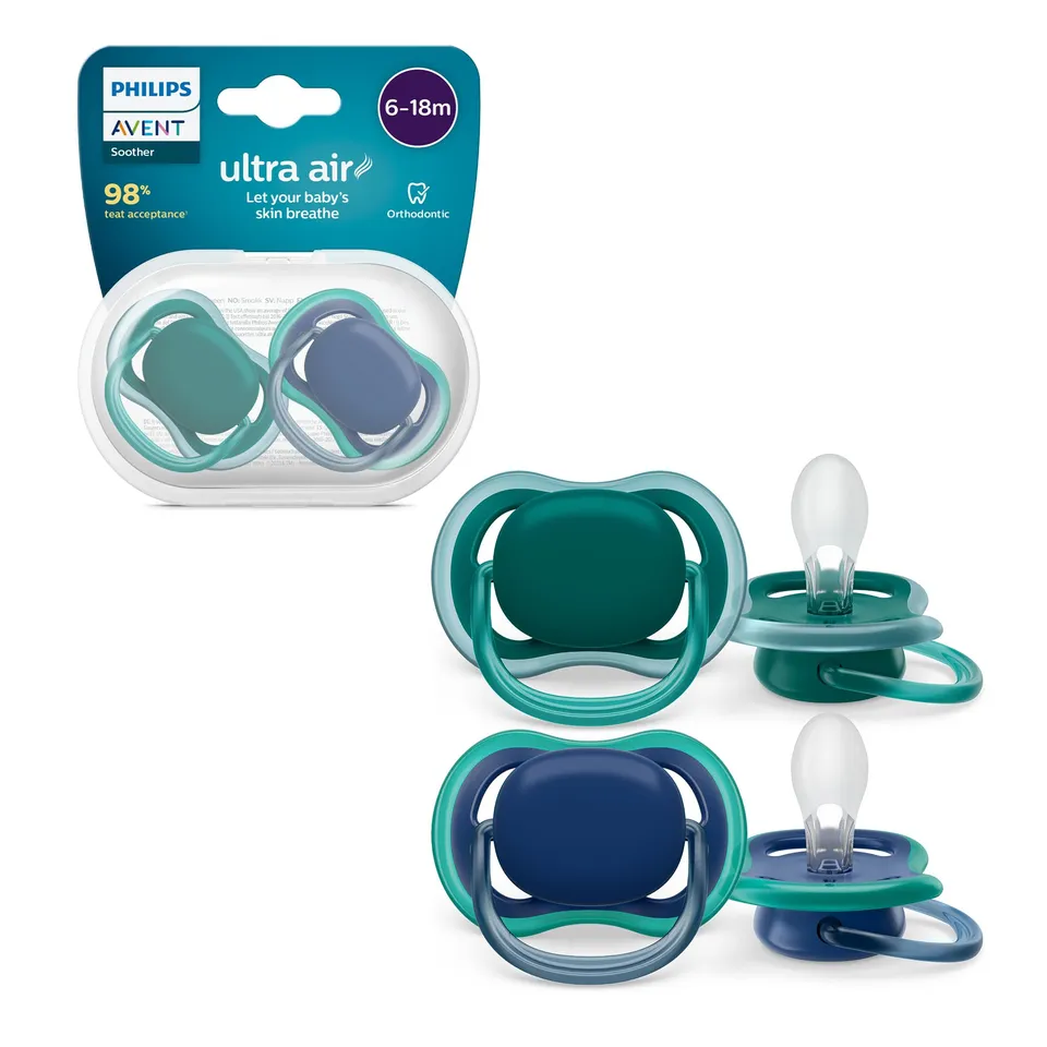 philips-avent-ultra-air-6-18-mesi-ciuccio-traspirante-con-custodia-2-pz-scf085-3 image 1