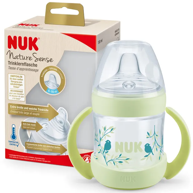 nuk-nature-sense-biberon-0-6-mesi-150-ml-grigio image 1