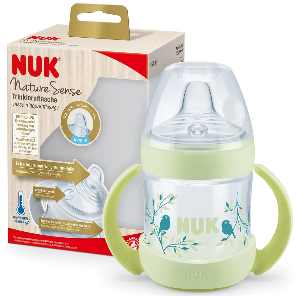 nuk-nature-sense-biberon-0-6-mesi-150-ml-grigio image 1