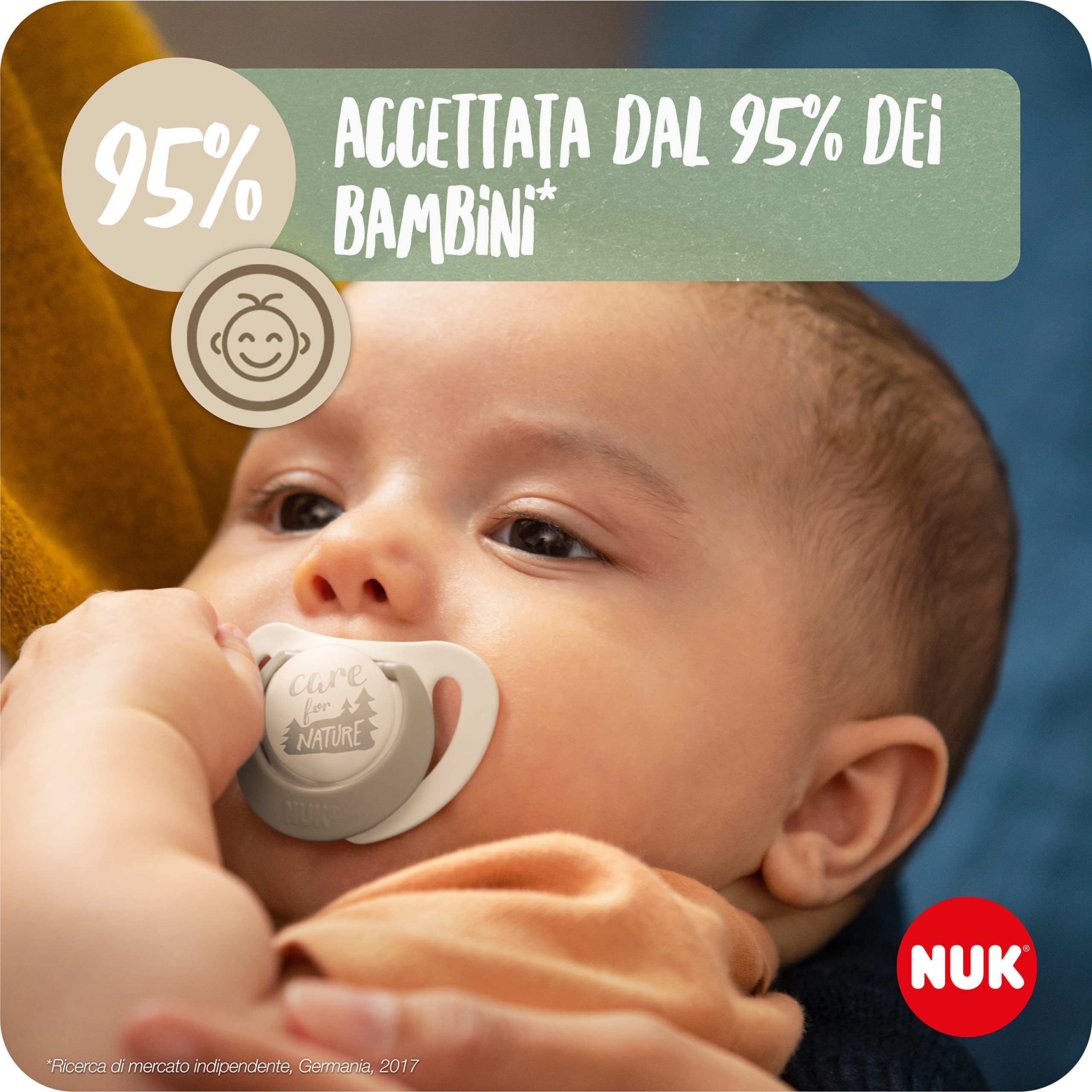nuk-for-nature-succhietto-0-6-mesi-gomma-naturale-beige-2-pezzi image 4