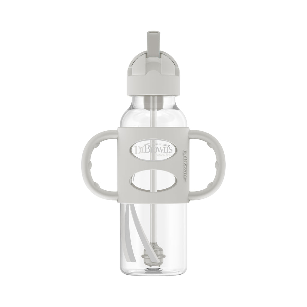 dr-brown-s-milestones-biberon-sippy-con-cannuccia-e-manici-250-ml image 1