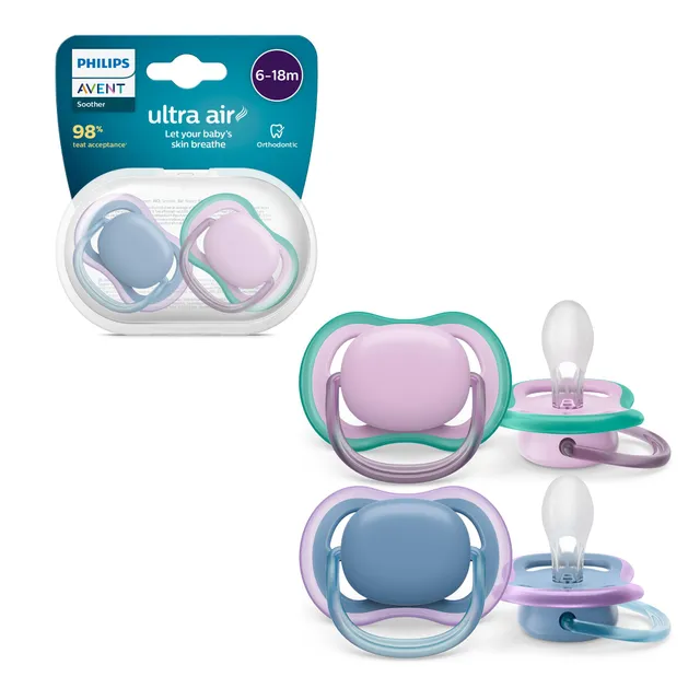philips-avent-ultra-air-succhietto-6-18-mesi-scf085-34-confezione-da-2 image 1
