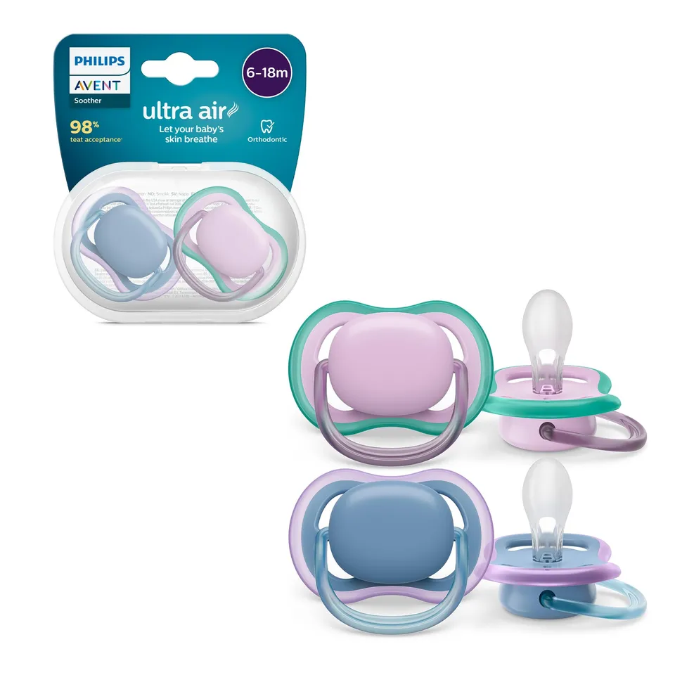 philips-avent-ultra-air-succhietto-6-18-mesi-scf085-34-confezione-da-2 image 1