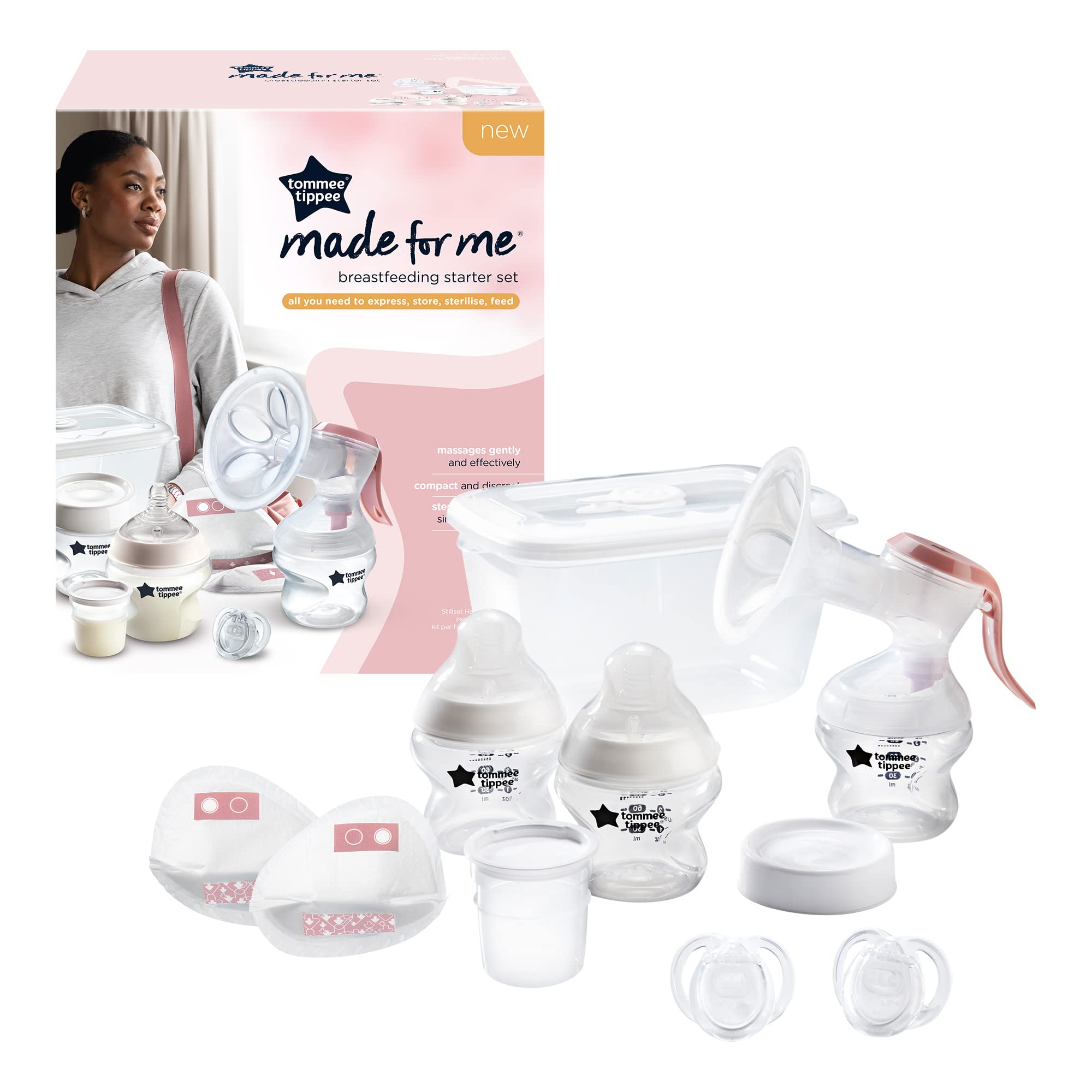 tommee-tippee-starter-kit-allattamento-seno-con-tiralatte-manuale-made-for-me image 2