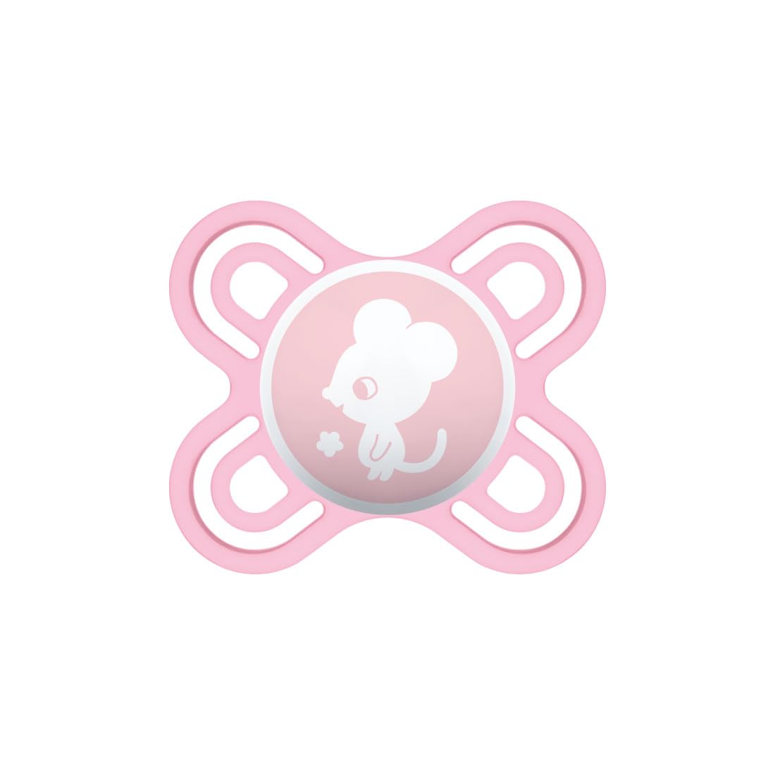 mam-perfect-start-0-2-mesi-ciuccio-silicone-skinsoft-con-custodia-rosa image 1