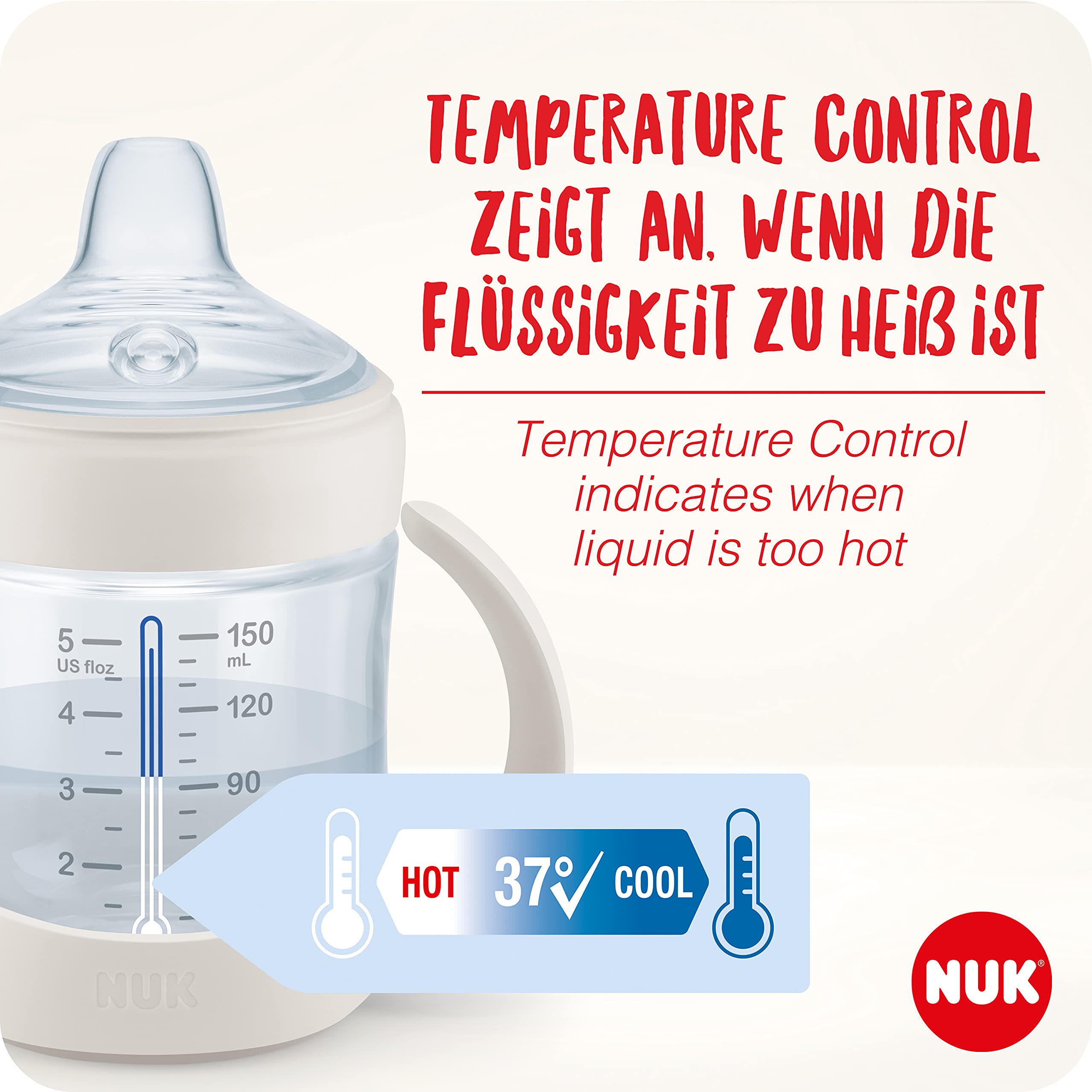 nuk-nature-sense-biberon-0-6-mesi-150-ml-grigio image 2