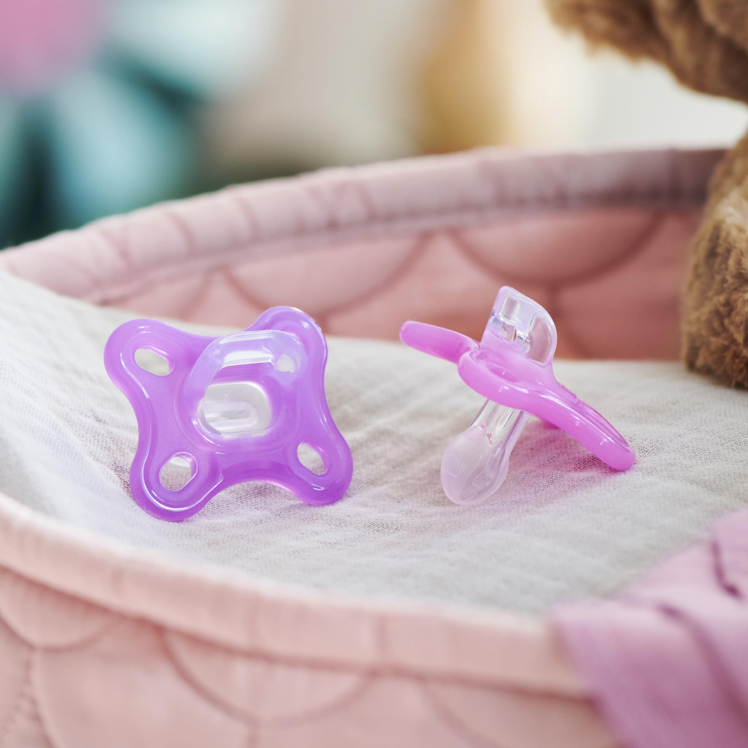 mam-comfort-0-3-mesi-set-da-2-succhietti-silicone-rosa-viola-con-box image 8