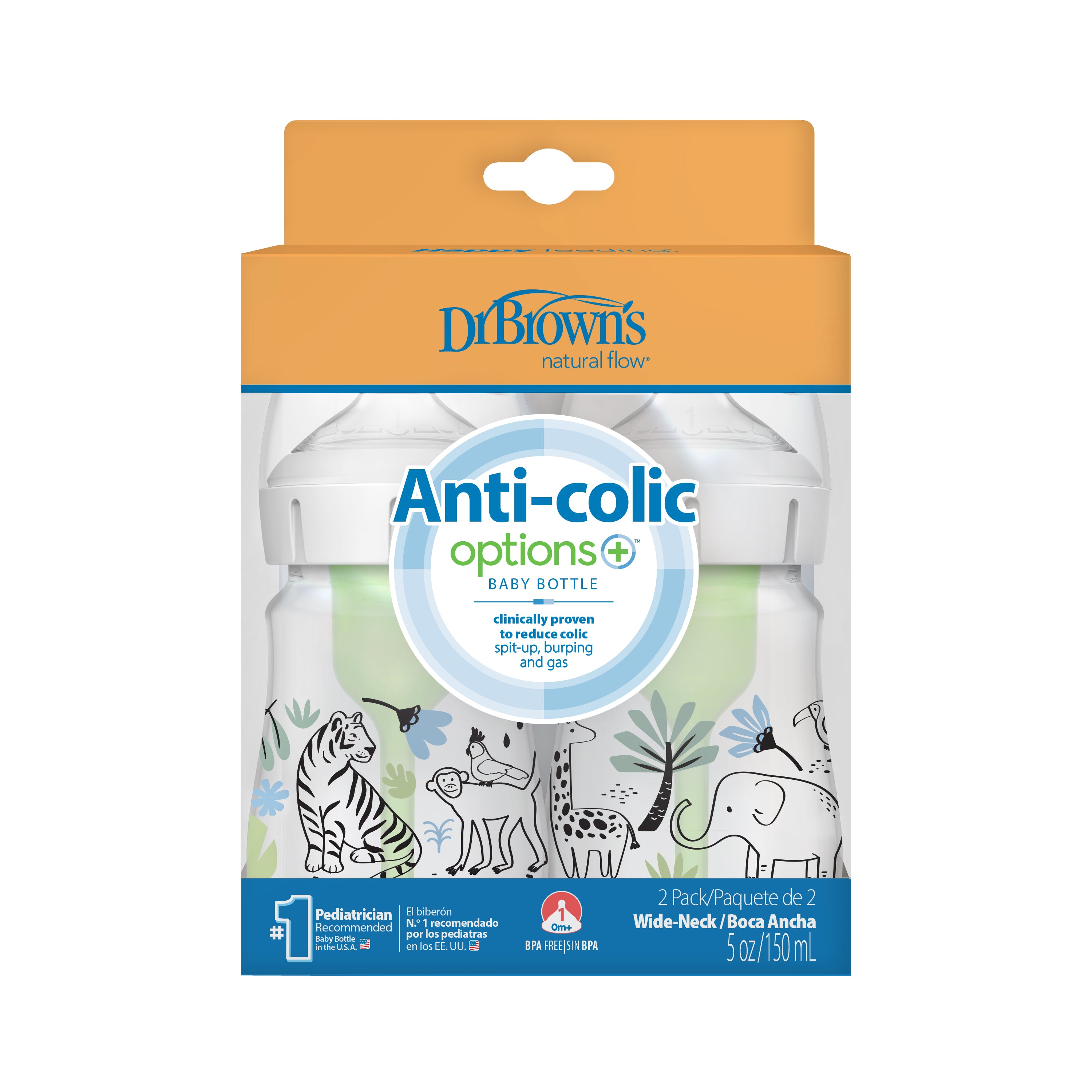 dr-brown-s-options-biberon-anticolica-collo-largo-150ml-2-pack image 3