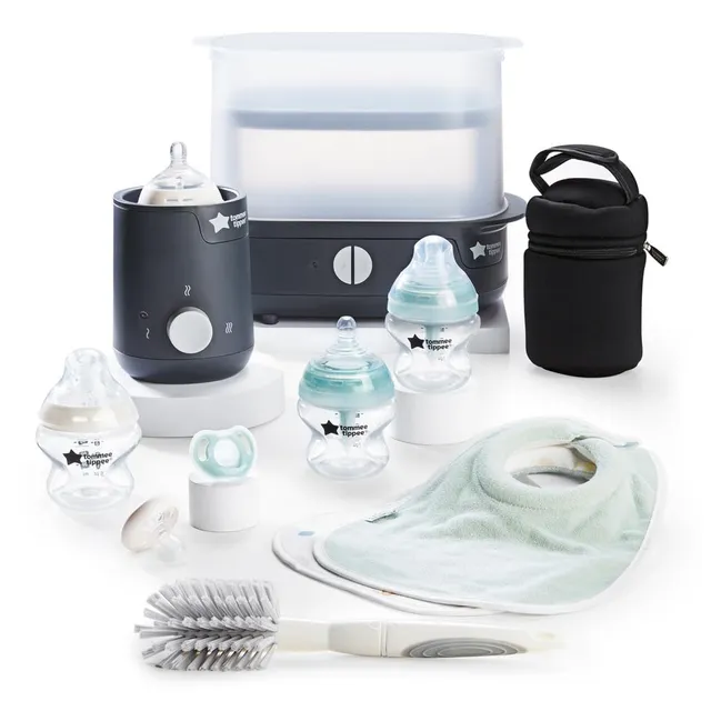 tommee-tippee-closer-to-nature-set-alimentazione-completo-nero-con-sterilizzator image 1