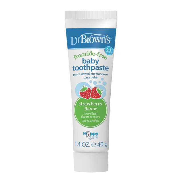 dr-brown-s-dentifricio-baby-senza-fluoro-alla-fragola-40-g-0-3-anni image 1
