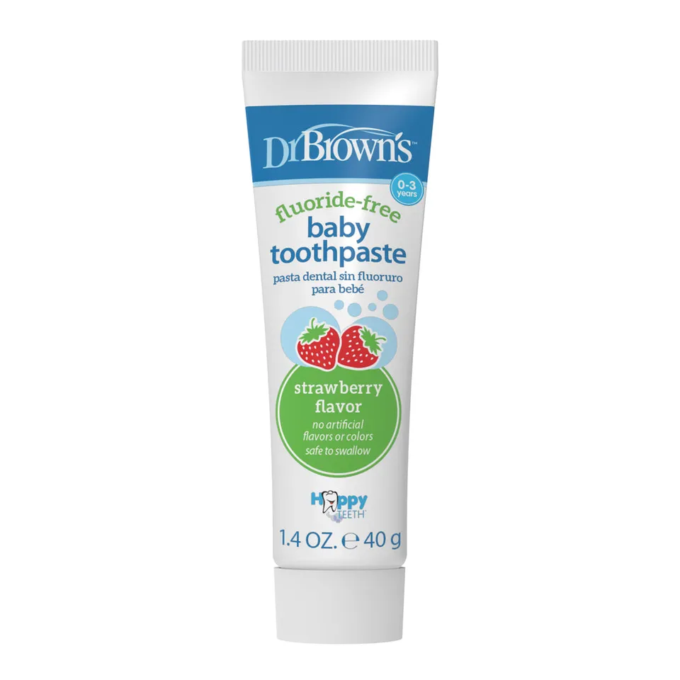 dr-brown-s-dentifricio-baby-senza-fluoro-alla-fragola-40-g-0-3-anni image 1
