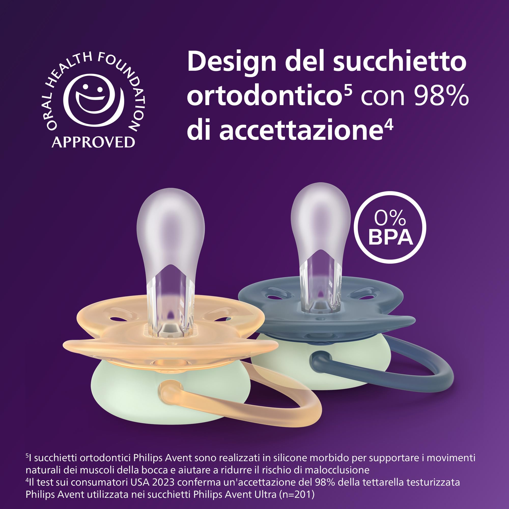 philips-avent-ultra-soft-day-night-scf094-10-ciucci-6-18-mesi-4-pezzi-fosforesce image 3