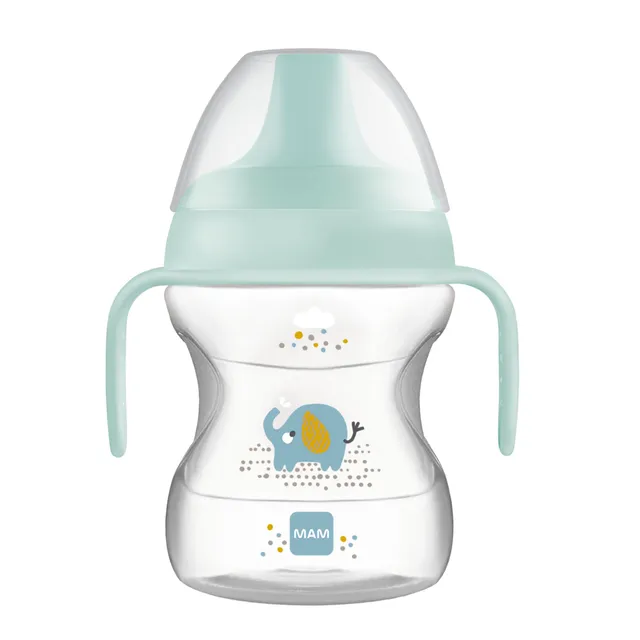 mam-learn-to-drink-cup-190-ml-tazza-con-beccuccio-6-mesi-azzurro image 1