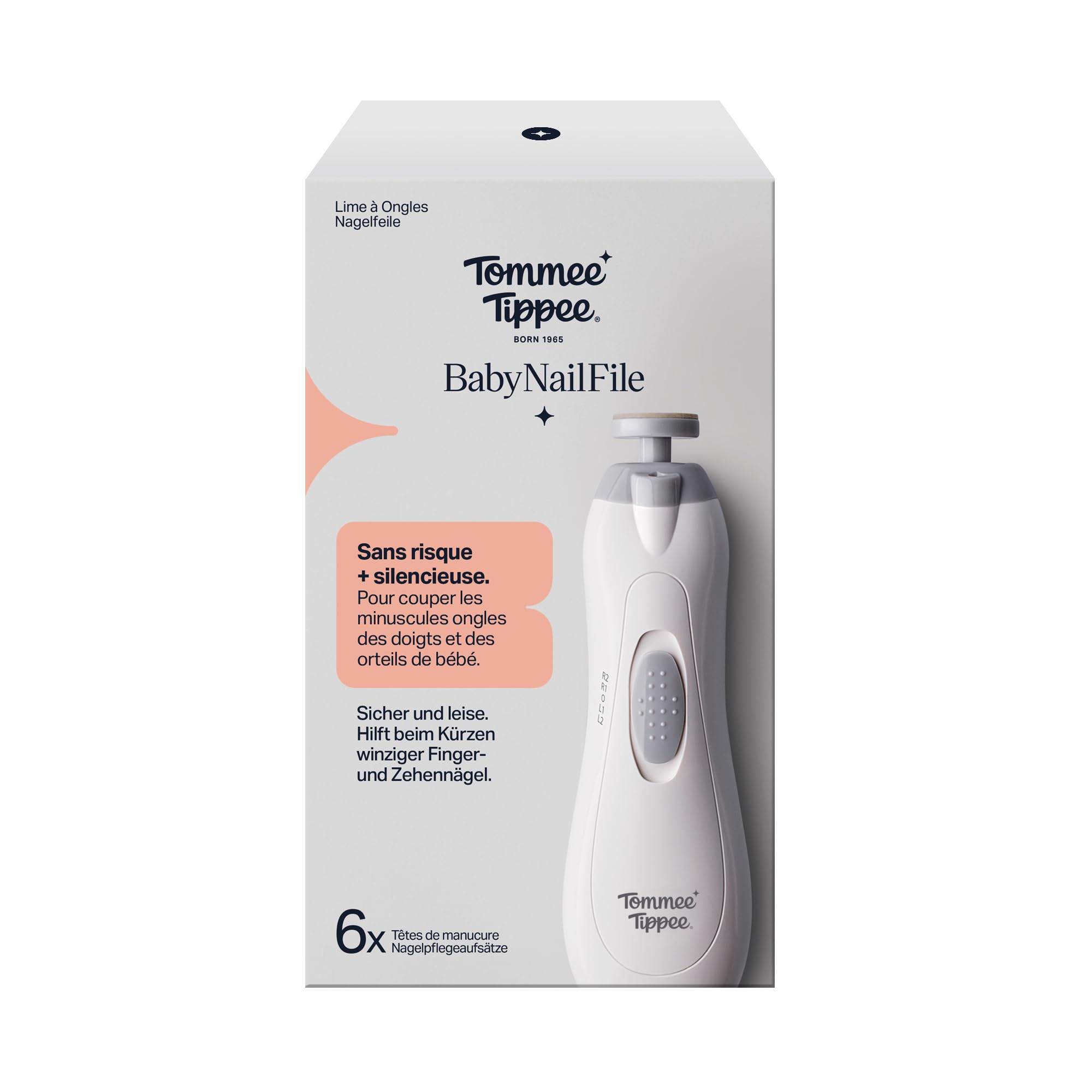 tommee-tippee-limetta-unghie-elettrica-bambini-con-6-innesti-e-led image 2