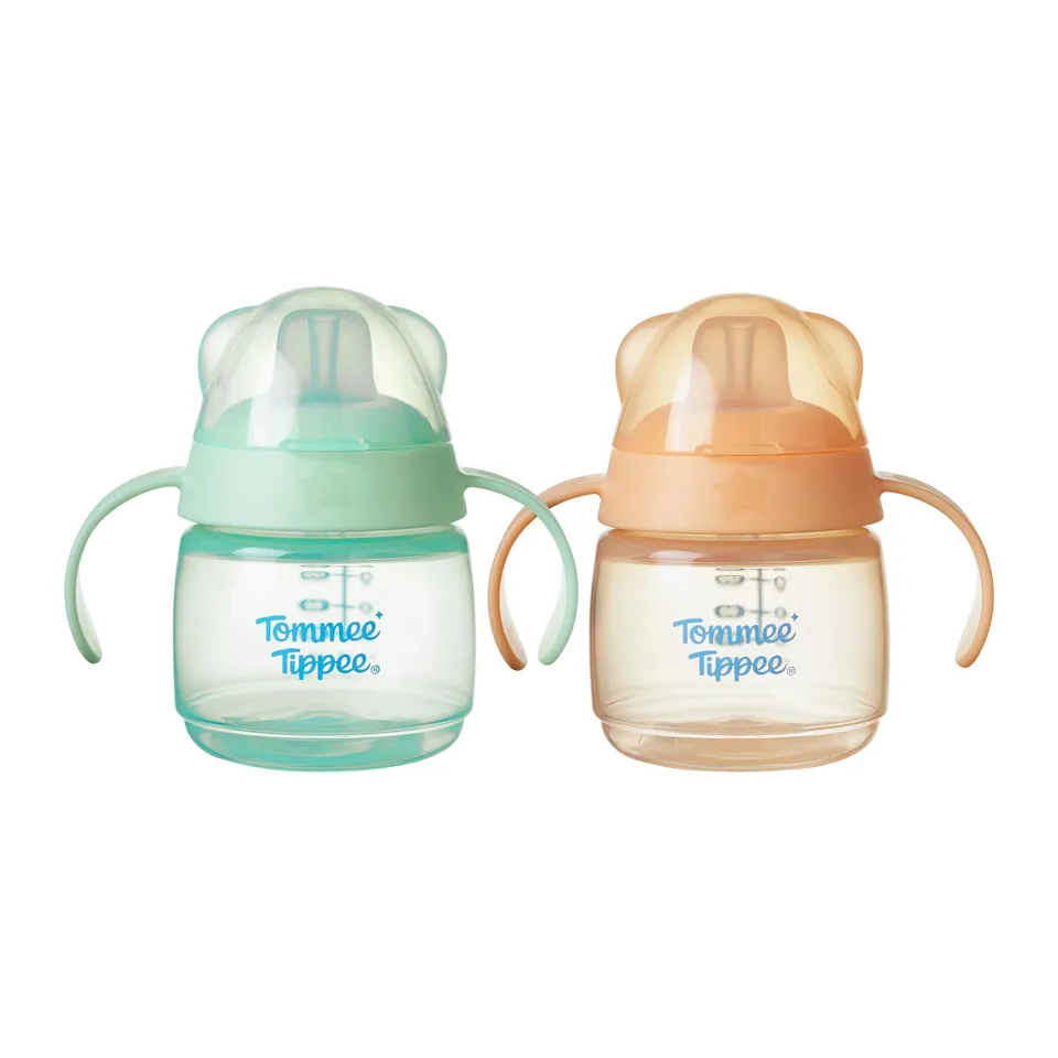 tommee-tippee-tazza-svezzamento-beccuccio-150-ml-verde-arancione-2-pz image 1