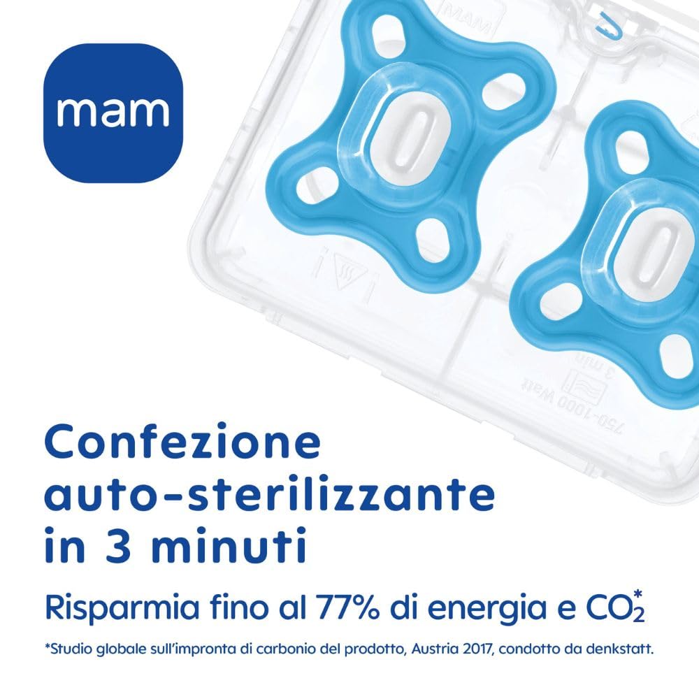 mam-comfort-0-3-mesi-set-da-2-succhietti-silicone-rosa-viola-con-box image 4