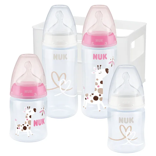 nuk-first-choice-starter-set-0-6-mesi-5-pezzi-giraffa-rosa image 1