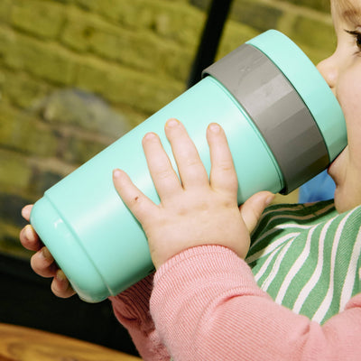 tommee-tippee-3-in-1-insulated-convertible-cup-18m-300ml-teal image 3