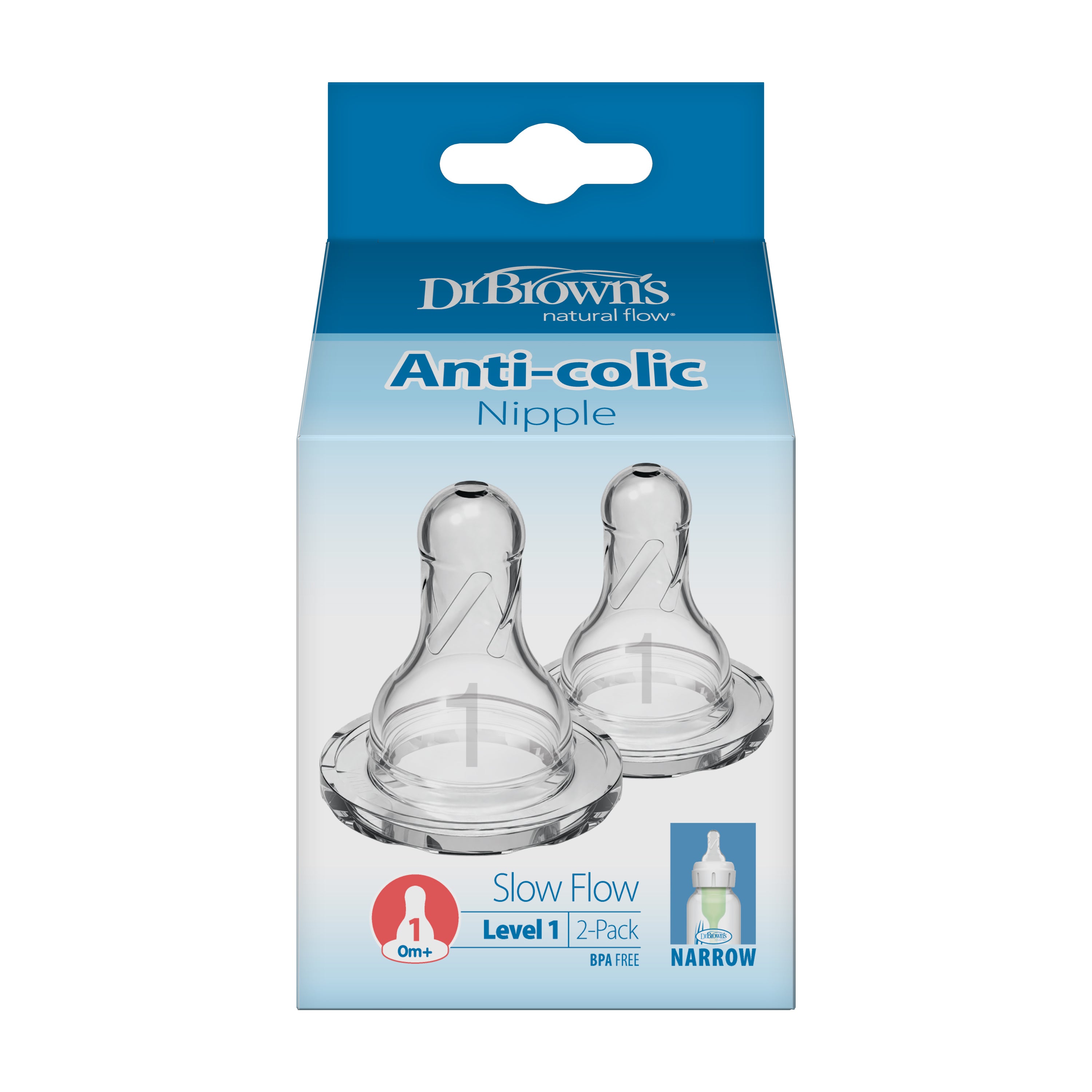 dr-brown-s-natural-flow-tettarella-silicone-livello-1-da-0m-2pz image 3