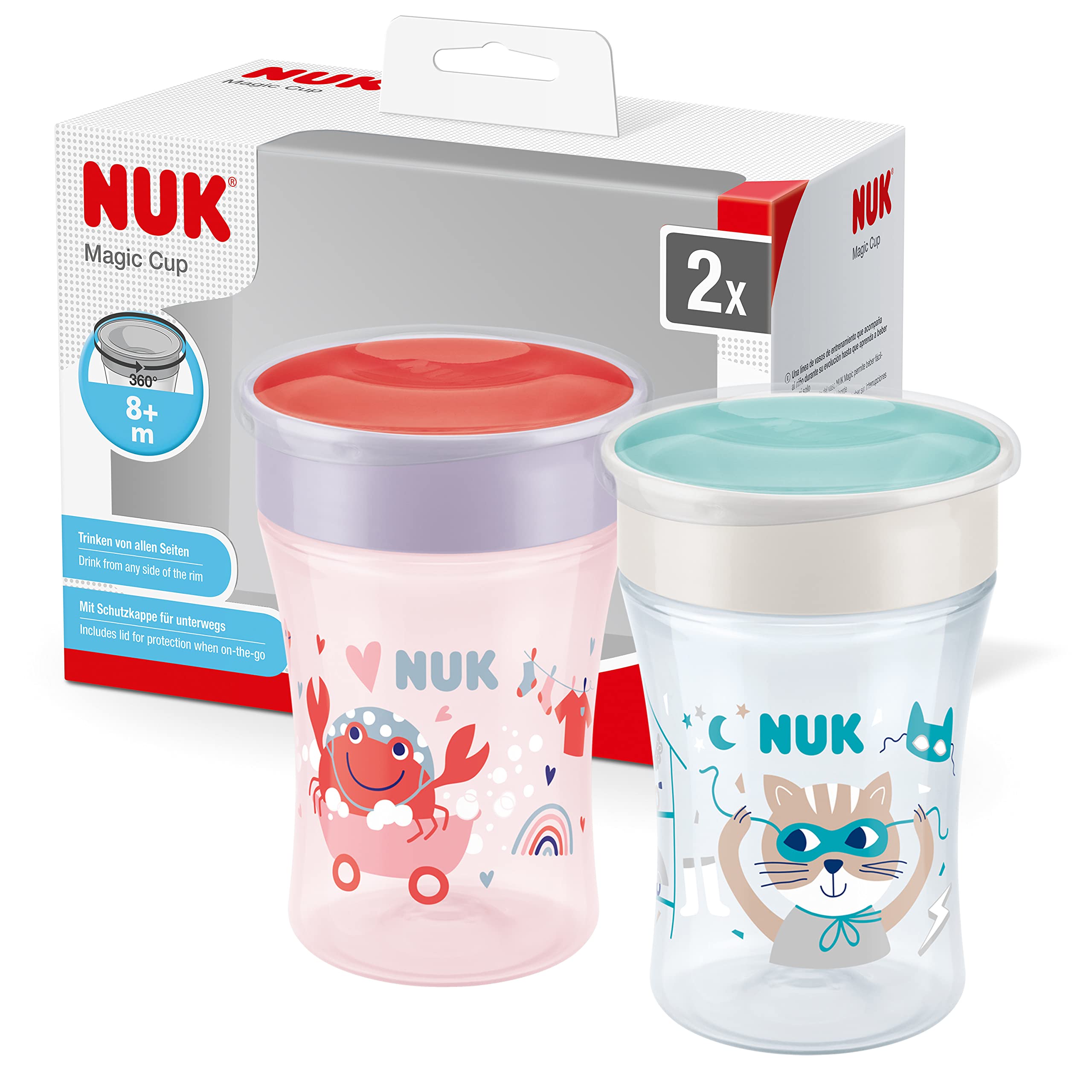 nuk-magic-cup-tazza-antigoccia-360-230-ml-8-mesi-rosa-e-blu-2-pezzi image 1
