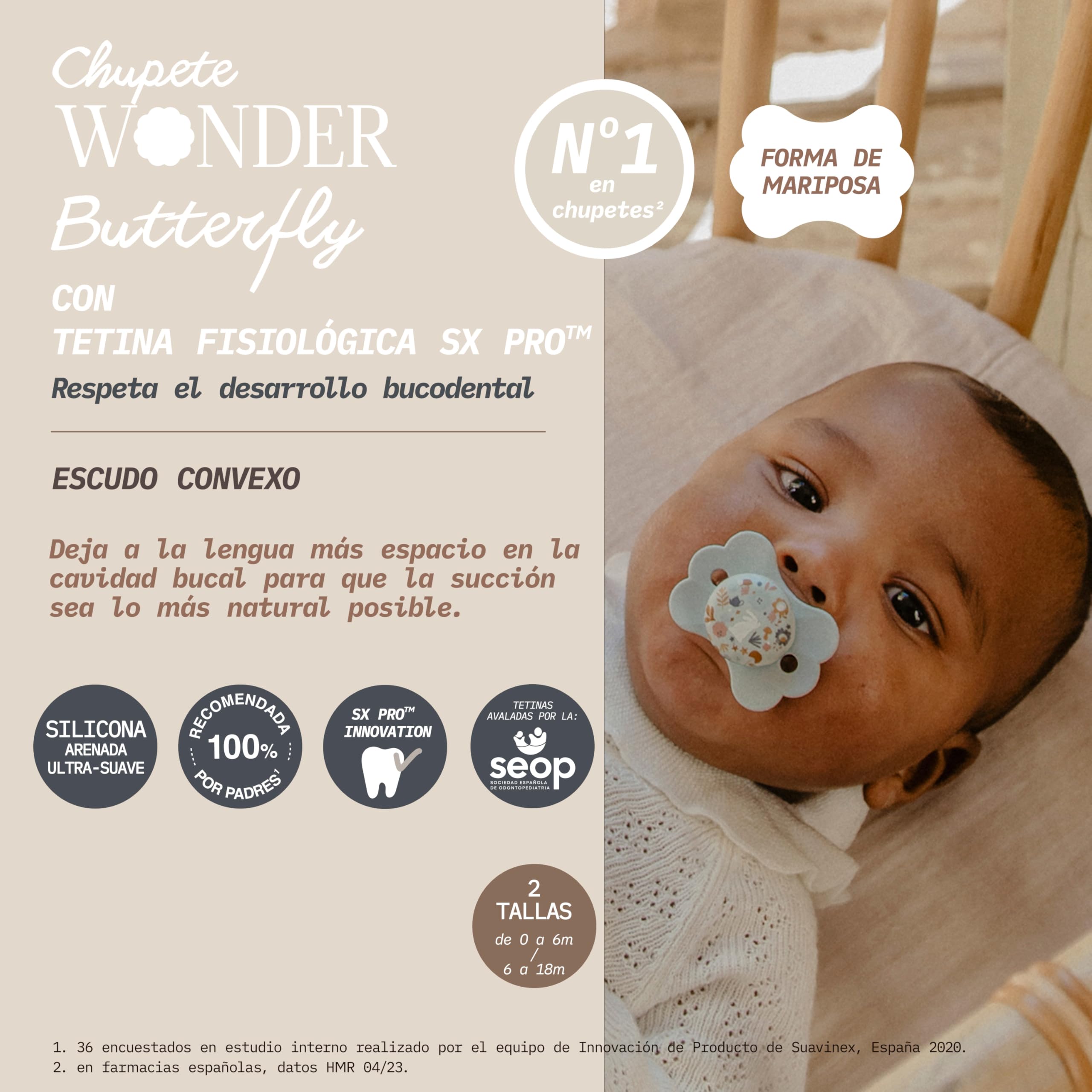 suavinex-wonderland-beige-ciuccio-fisiologico-sx-pro-silicone-0-6-mesi-confezion image 4