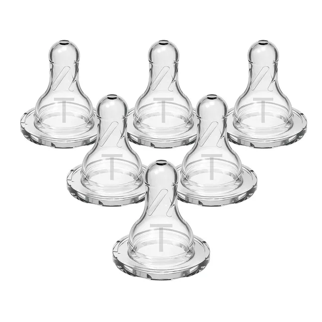 dr-brown-s-natural-flow-narrow-silicone-nipple-livello-t-6-pack image 1
