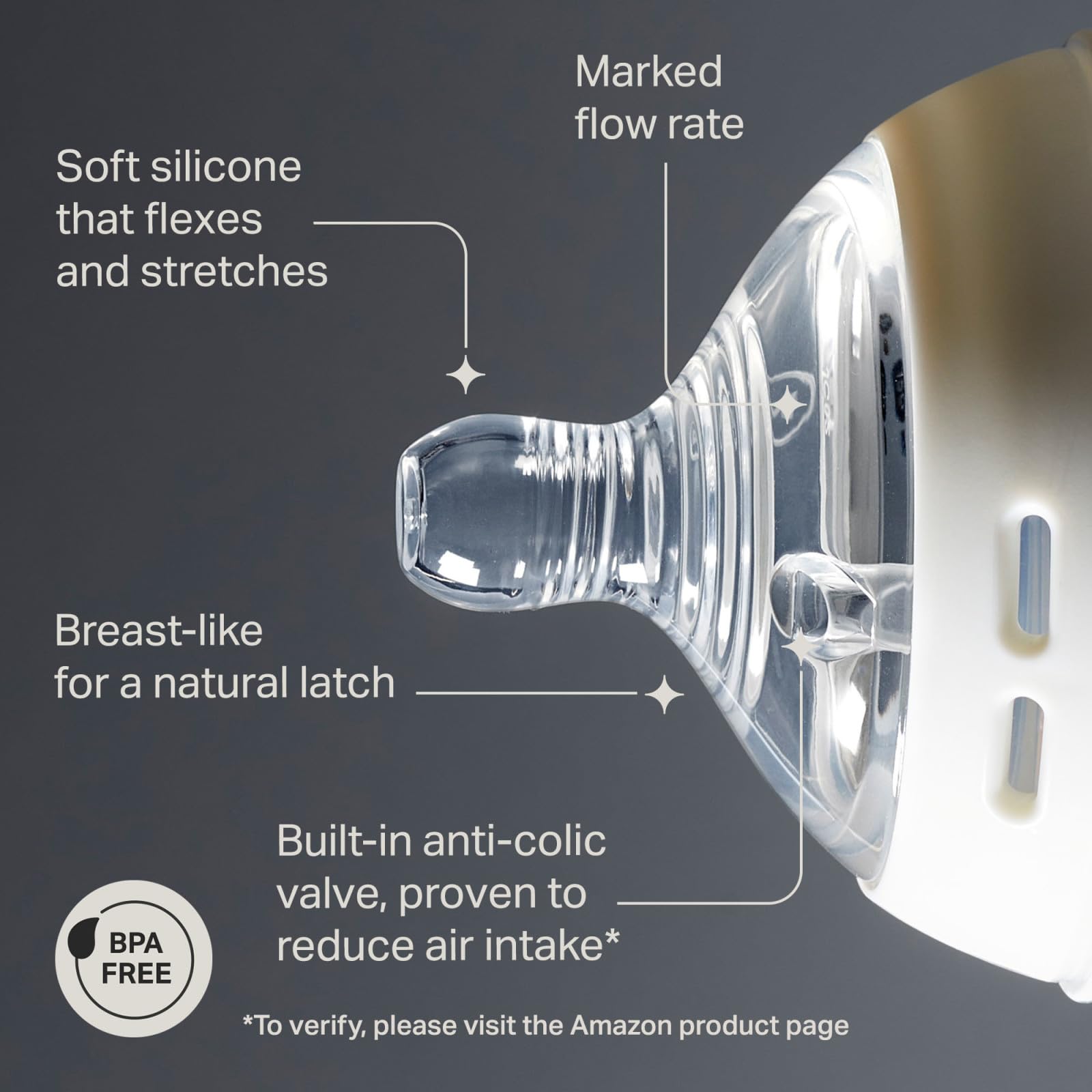 tommee-tippee-closer-to-nature-tettarelle-flusso-medio-3m-confezione-da-6 image 3