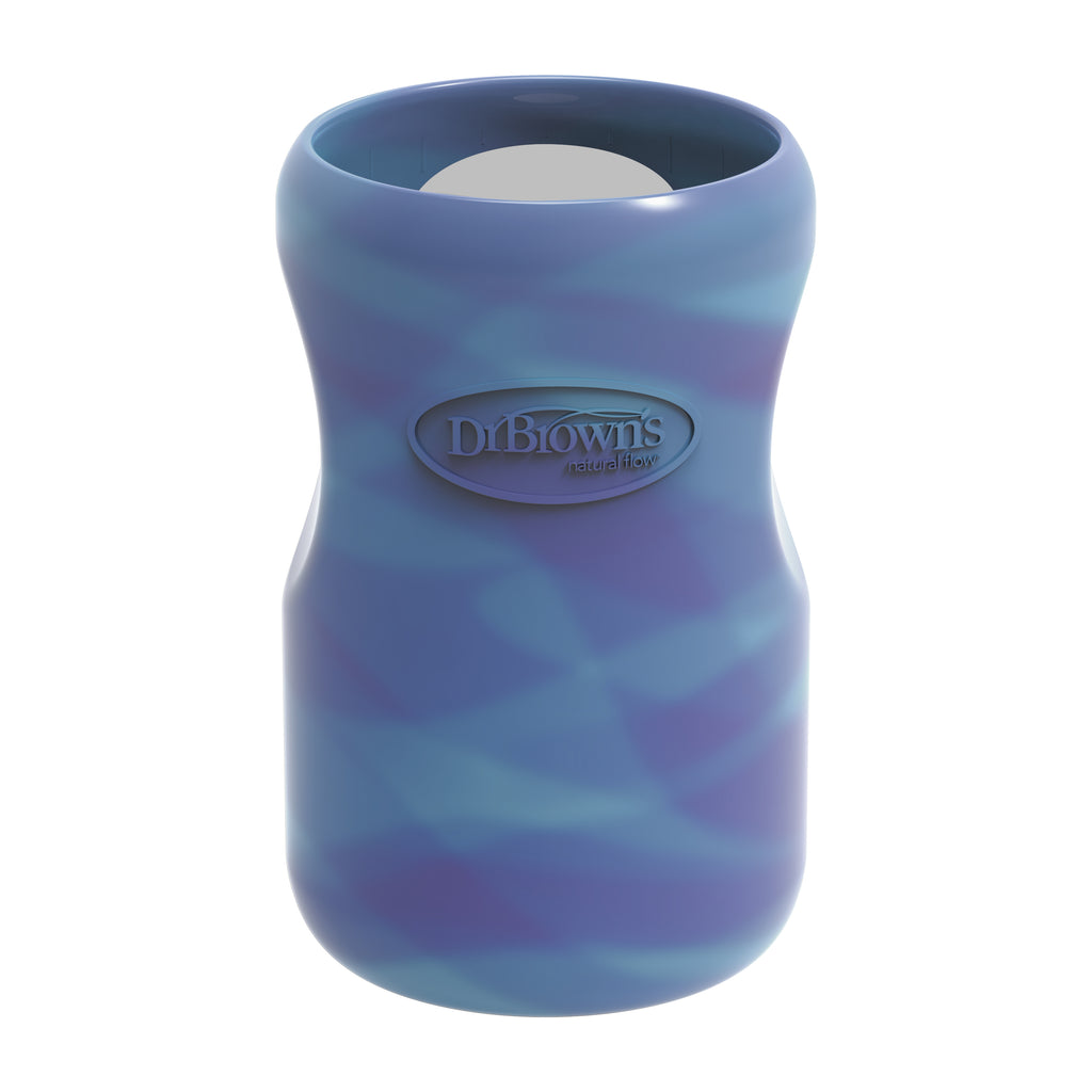 dr-brown-s-natural-flow-options-wide-neck-custodie-silicone-biberon-vetro image 1