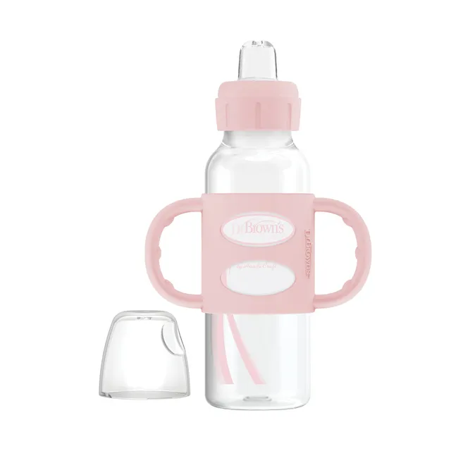 dr-brown-s-milestones-biberon-tazza-stretto-250-ml-con-manici image 1