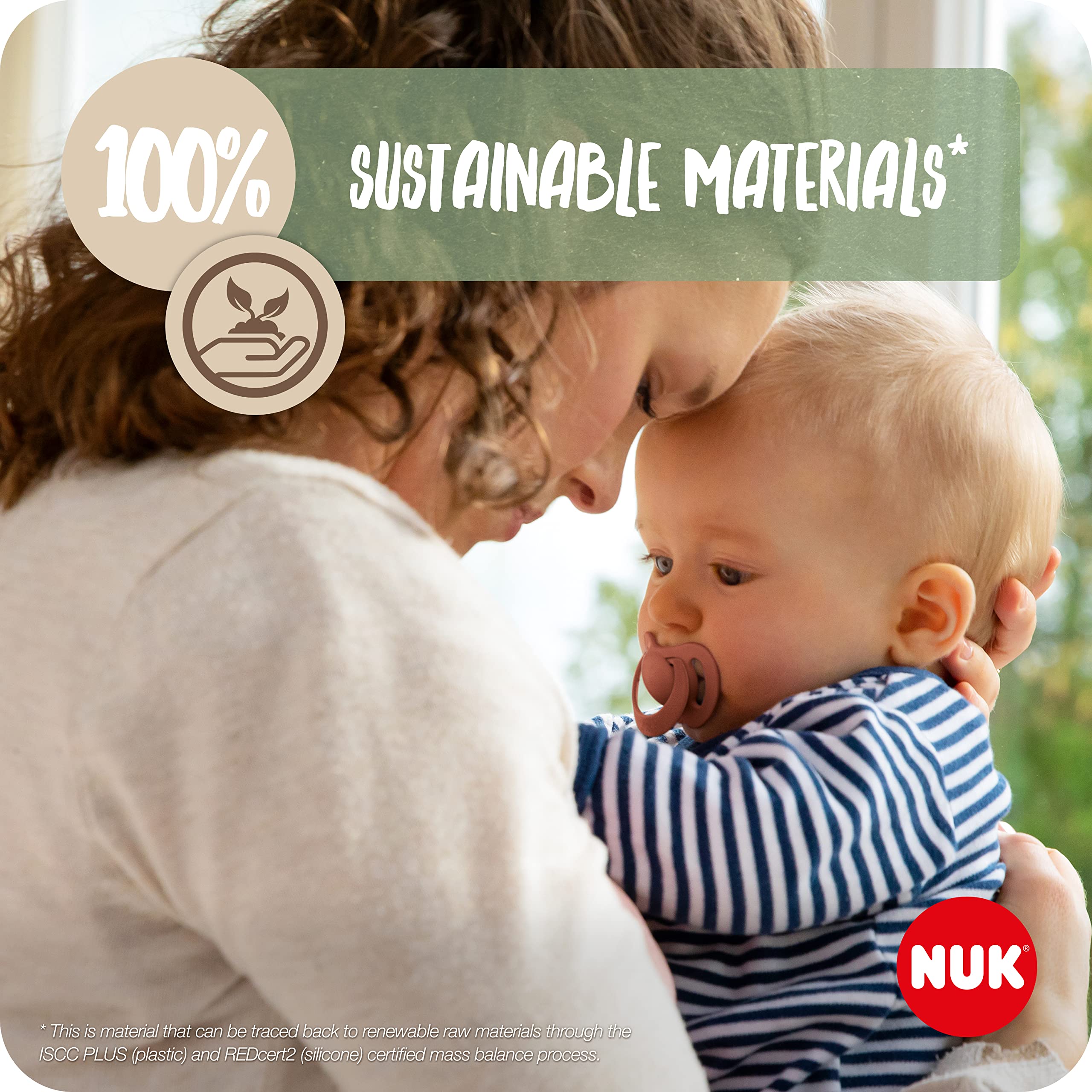 nuk-for-nature-succhietto-0-6-mesi-in-silicone-sostenibile-confezione-da-2-verde image 3
