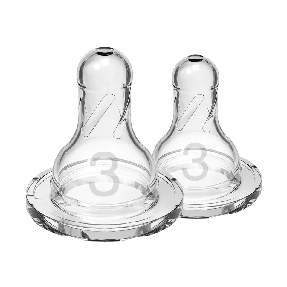 dr-brown-s-natural-flow-tettarella-silicone-biberon-stretto-livello-3-2-pezzi image 1