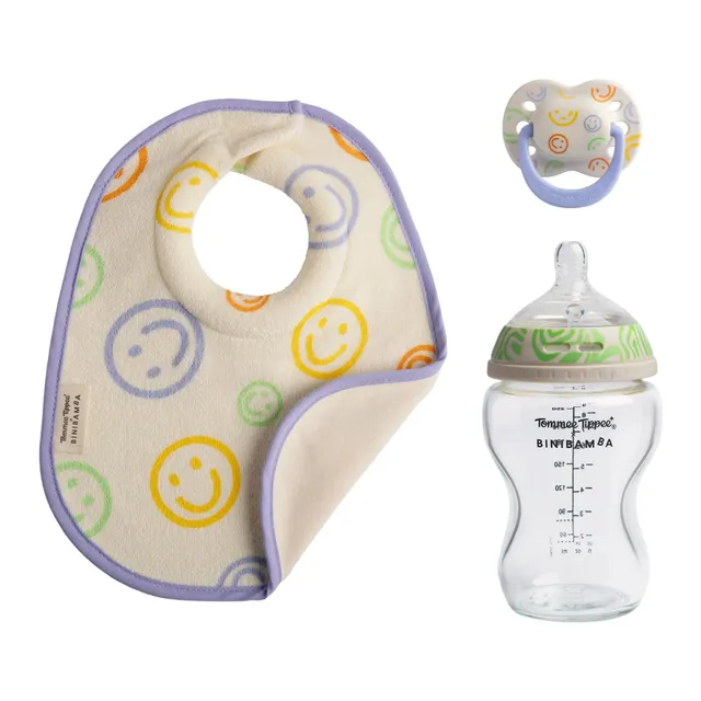 tommee-tippee-x-binibamba-set-regalo-starter-vetro-250ml-ciuccio-0-6m image 1