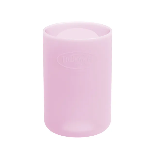 dr-brown-s-options-custodia-in-silicone-rosa-per-biberon-vetro-120-ml image 1