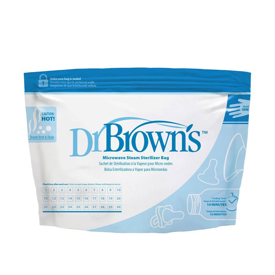 dr-brown-s-sacchetti-sterilizzatori-a-vapore-per-microonde-5-pezzi image 1