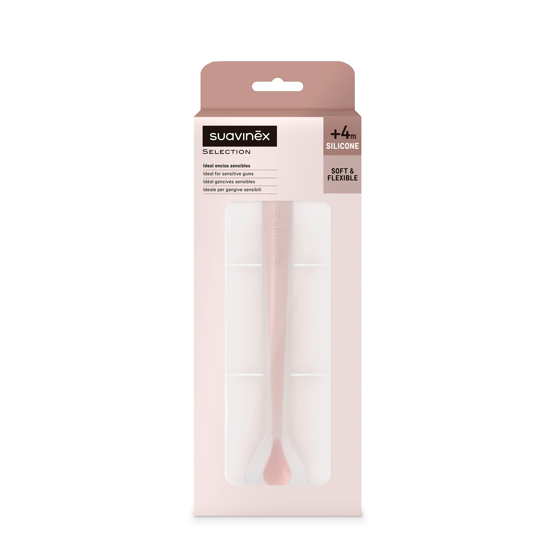 suavinex-cucchiaio-silicone-4-mesi-manico-lungo-essence-nude image 2