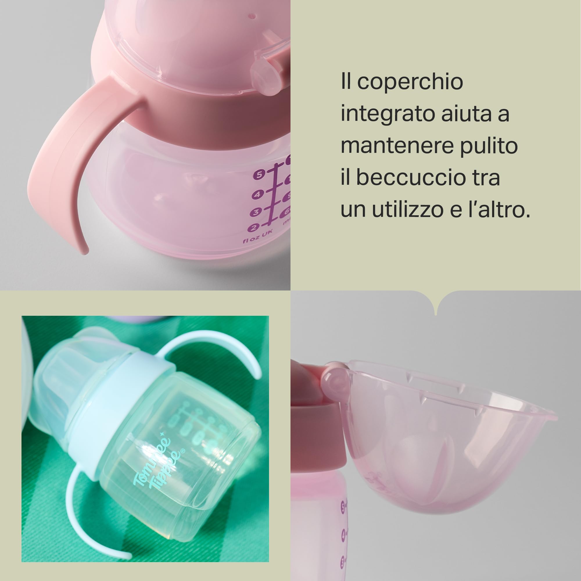 tommee-tippee-tazza-svezzamento-beccuccio-150-ml-verde-arancione-2-pz image 7