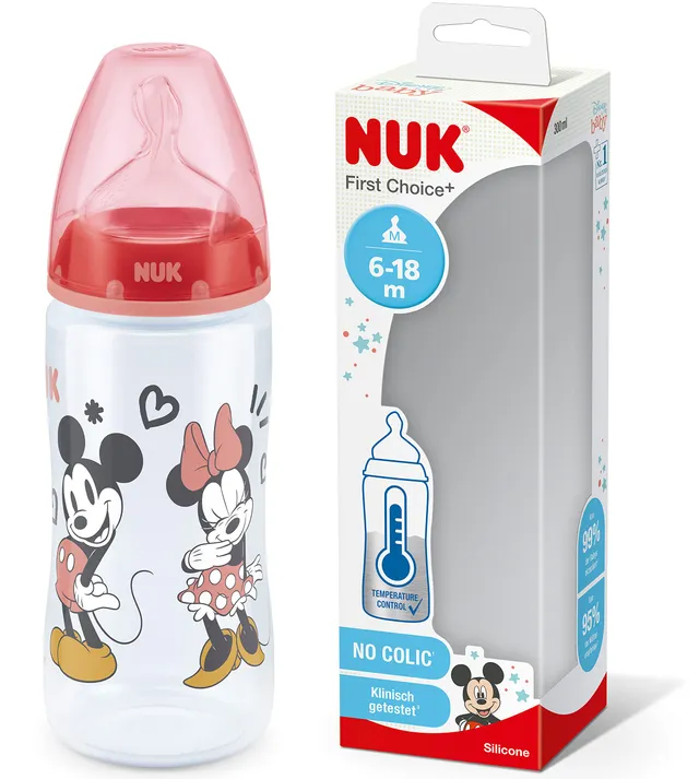 nuk-first-choice-biberon-6-18-mesi-300-ml-topolino-e-minnie image 1