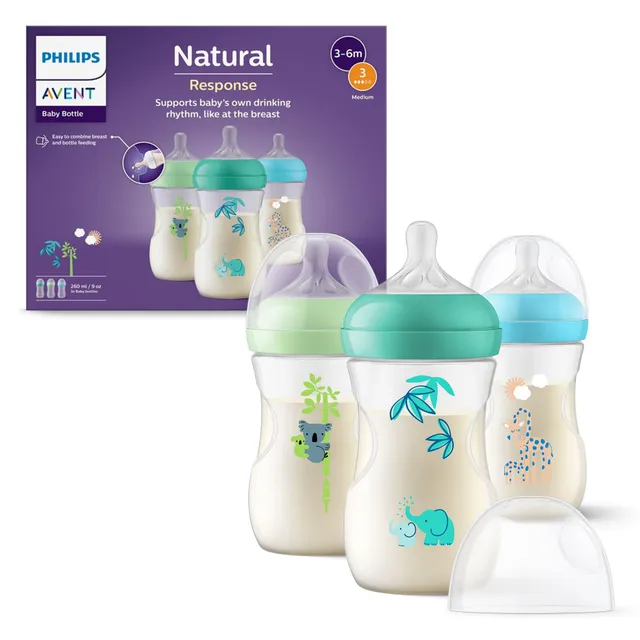 philips-avent-natural-response-biberon-260-ml-flusso-3-confezione-da-3-design-tr image 1