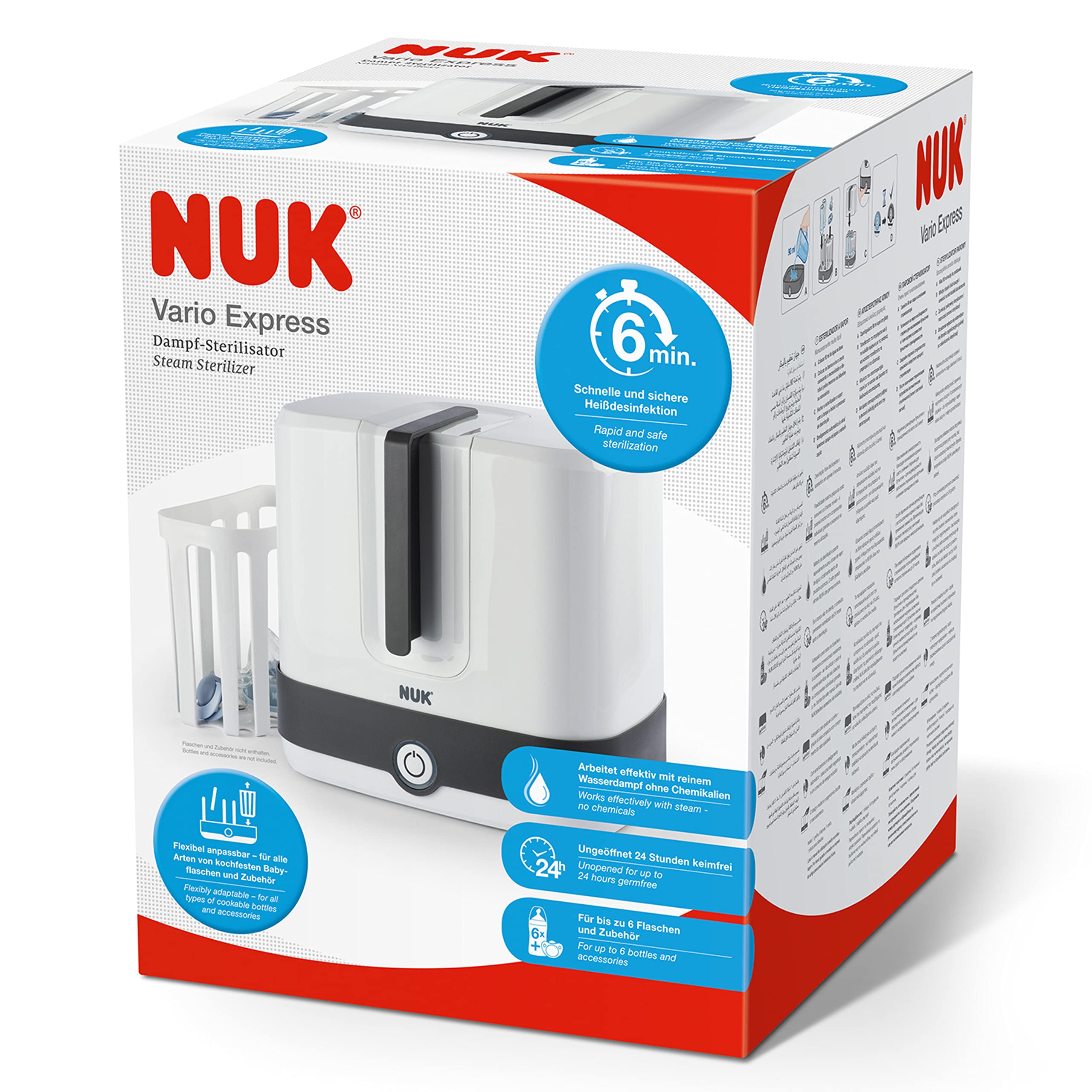 nuk-vario-express-sterilizzatore-a-vapore-elettrico-per-6-biberon image 7