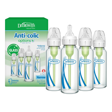 dr-brown-s-anti-colic-options-biberon-vetro-collo-stretto-240-ml-4-pezzi image 5