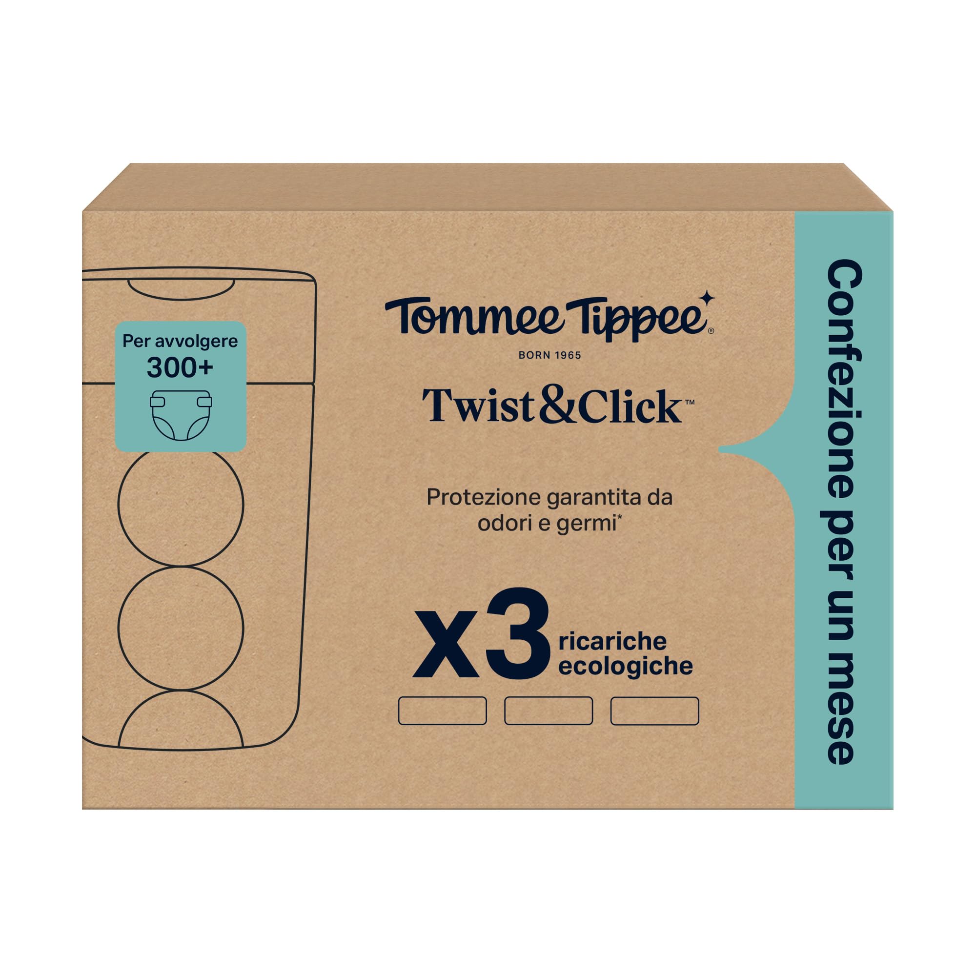 tommee-tippee-twist-click-ricariche-mangi-pannolini-3x10-5m image 2