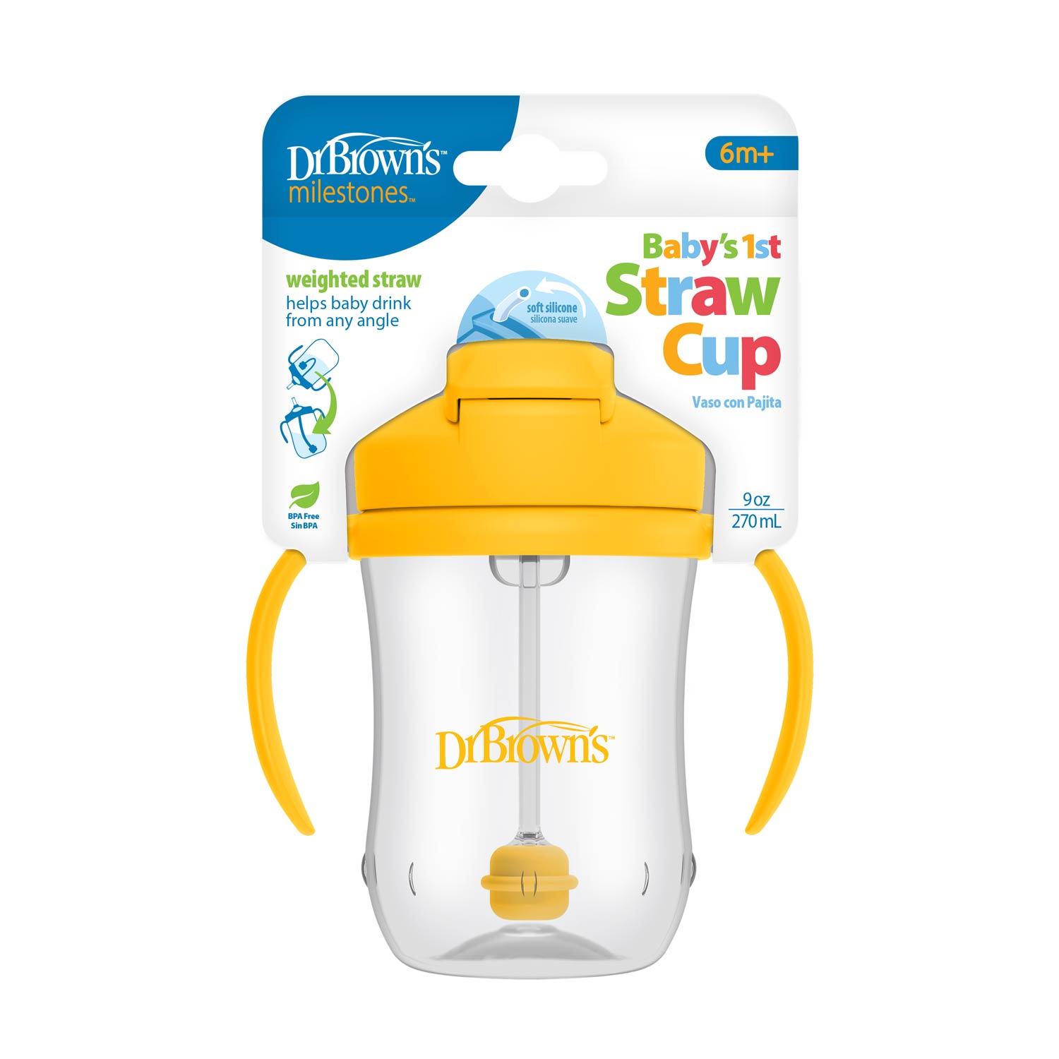 dr-brown-s-milestones-tazza-con-cannuccia-ponderata-neonato image 4